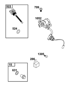 Lubrication Group Diagram and Parts List for 25T237-0145-H5 200000 - 399999 Briggs and Stratton Engine